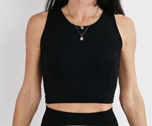 Crop top ČERNÝ | S/M